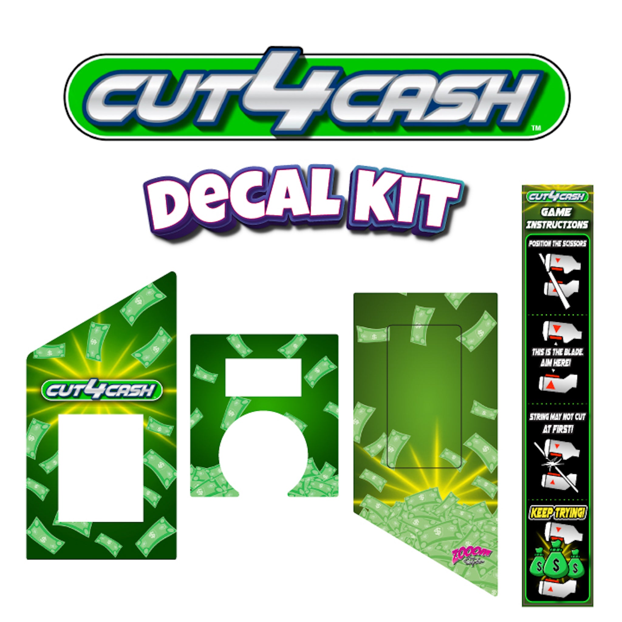 Cut4Cash<Br>Full Cabinet Decal Kit